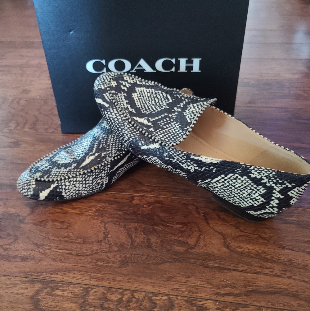 Coach Snake Skin Loafers - size 7.5